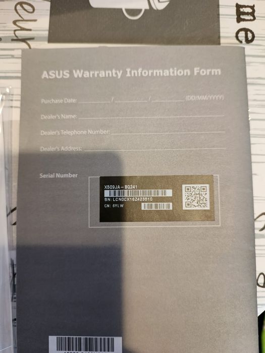 Laptop ASUS VivoBook X509JA-BQ241., Int, 8 GB RAM, 15.6. stan idealny