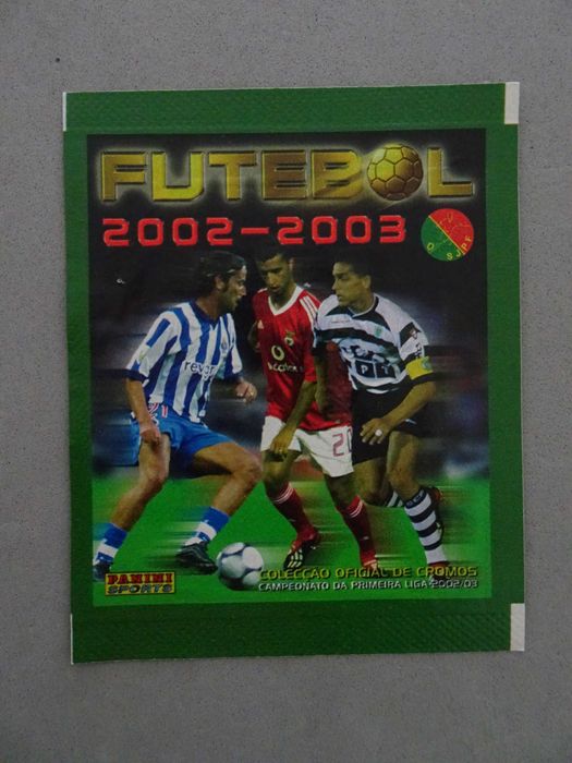 Carteira de cromos aberta e vazia de futebol - Futebol 2002/2003 Panini
