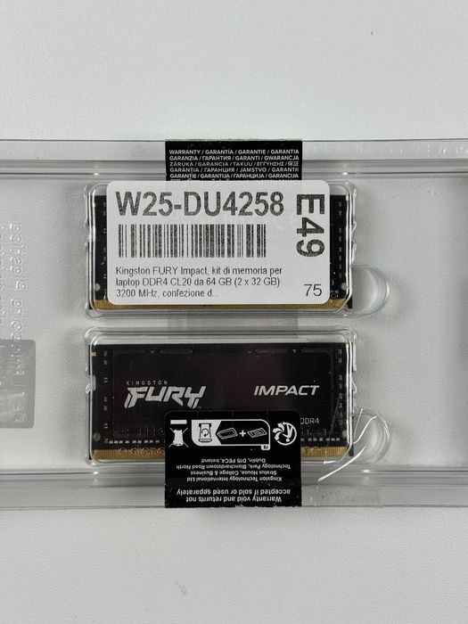 Оперативна пам'ять Kingston FURY Impact DDR4 SODIMM 2x32GB 3200MHz