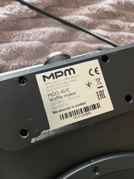 Вафельниця MPM MGO-41/C