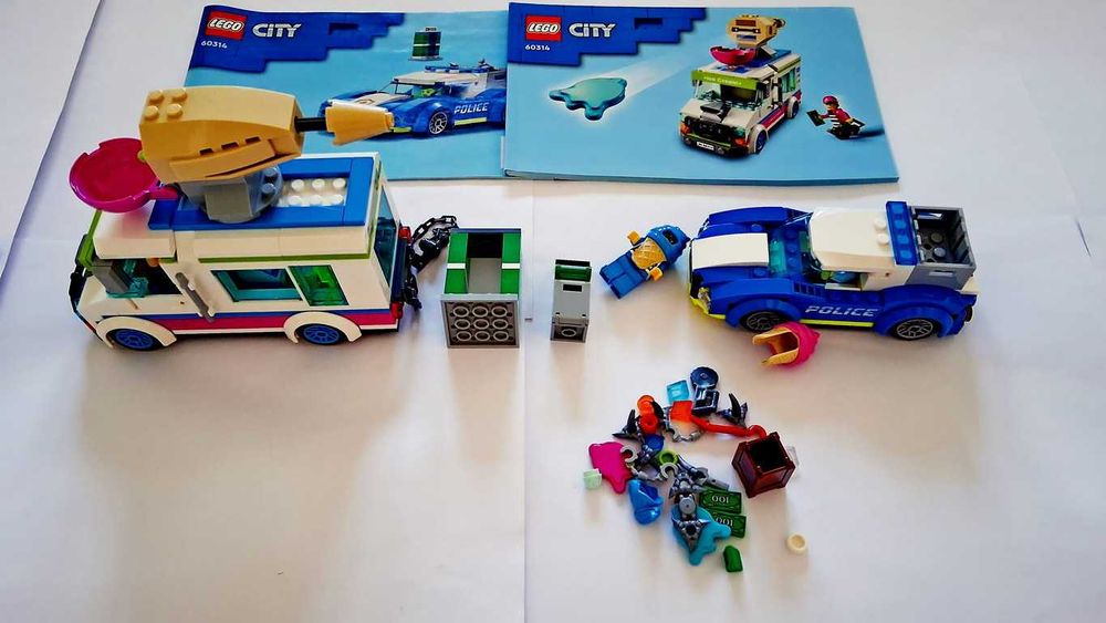 Lego City 60314 Ice Cream Truck Police Chase em peças novas montado