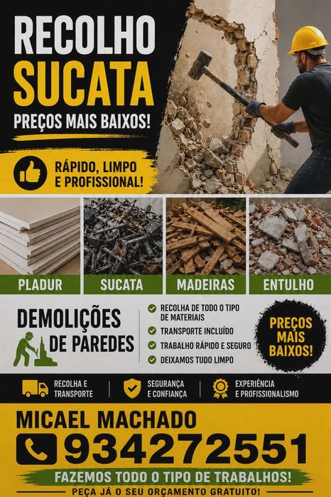 Faço cargas de entulho
