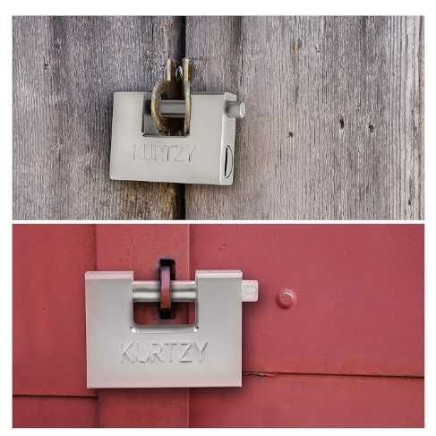 Kurtzy Cadeado resistente de 1 kg com 5 chaves
