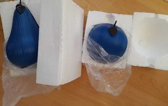 Escultura design resina azul (Fruta)