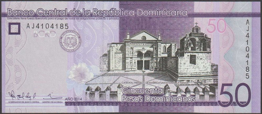 Dominikana 50 pesos 2014 - stan bankowy UNC