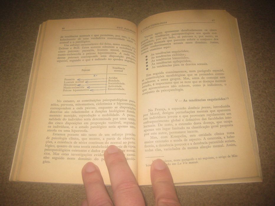 Livro “A Caracterologia" de Guy Palmade