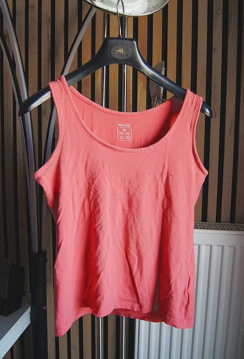 Bluzka na ramiaczkach bokserka Esmara M/L/XL bawełna koral
