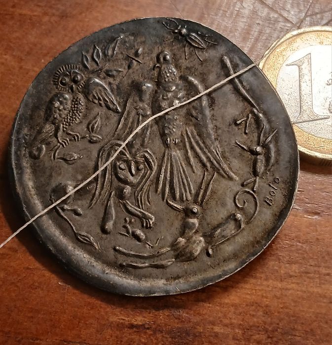 Medalha prata antiga