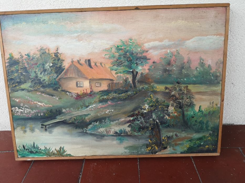 Stary obraz na płótnie