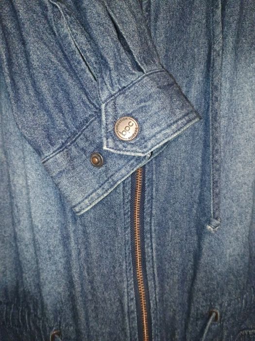 Granatowa kurtka jeansowa parka Bonprix 48 / 4XL