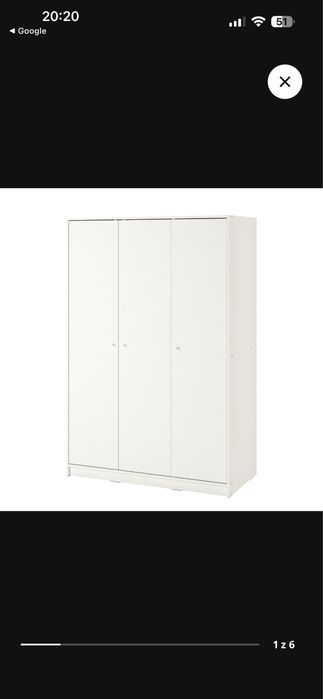 Szafa Ikea Kleppatad 117x55x176