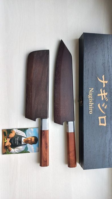 Японский кухонный нож Киритсуке VG10, 67 слоёв, ножны, ручная работа