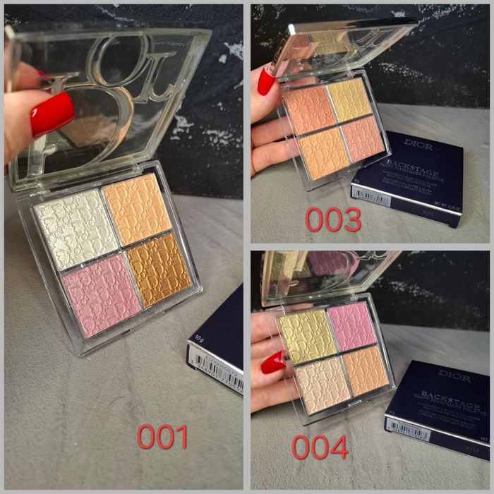 Палетка хайлайтерів та рум'ян Dior Backstage glow maximizer palette 001; 002; 003; 004