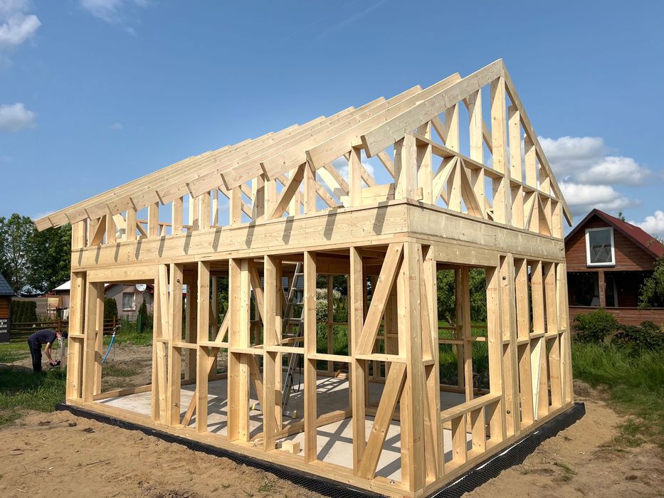 Konstrukcja szkielet domu  35m2 Lublin+ poddasze 35m2 c24