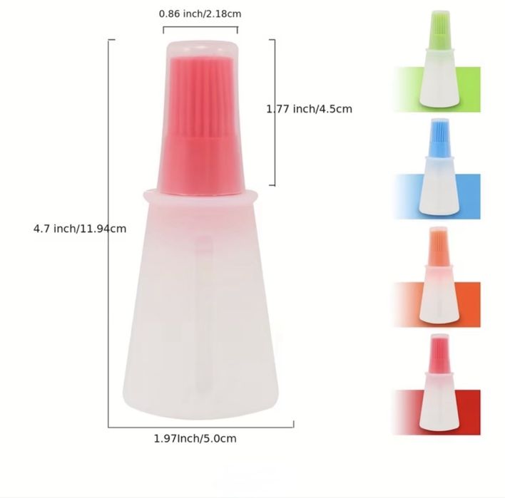 Pote de Silicone para Cozinha e Churrasco com Medidor Integrado