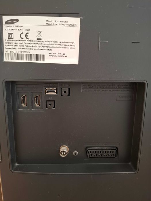 Telewizor SAMSUNG LE32D400E1W + dekoder DVBT2