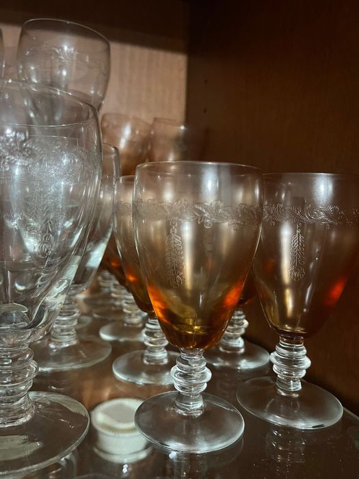 Serviço copos de cristal