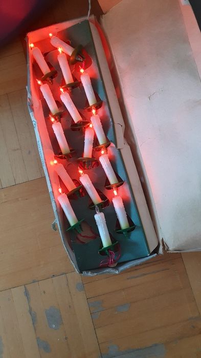 Lampki choinkowe świeczki prl