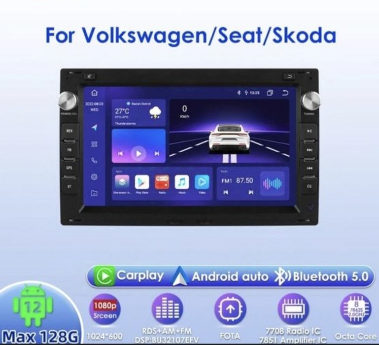 Android магнітола 4/64 VW Passat B5 Golf4 T5 Jetta Skoda Seat Carplay