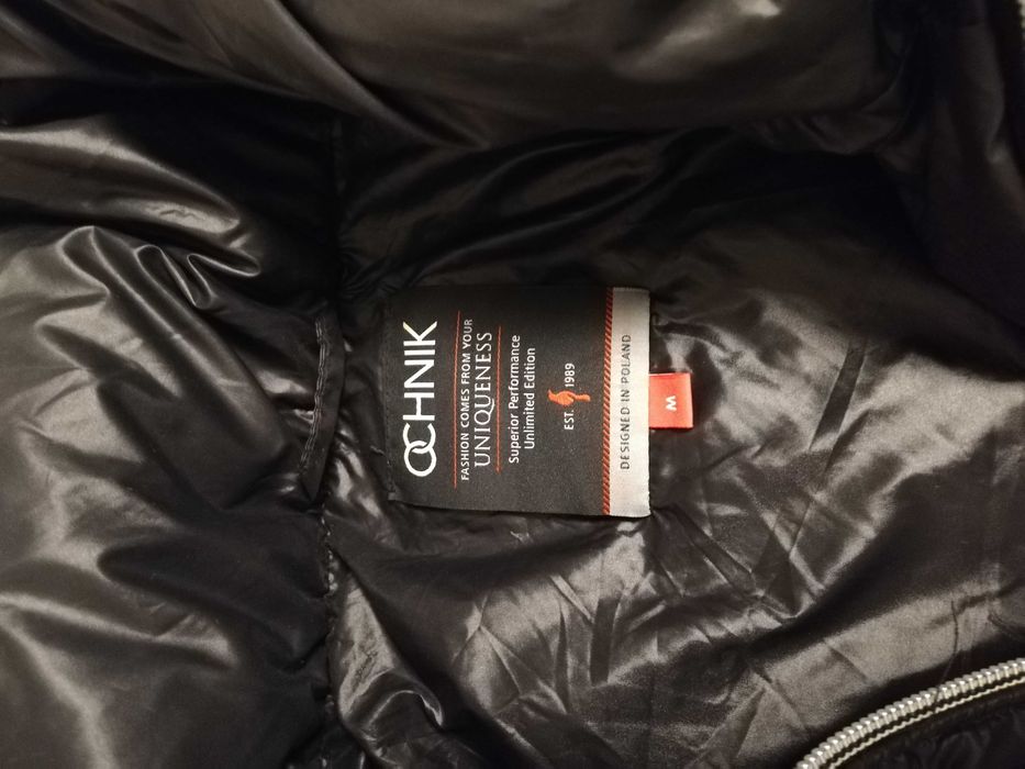 płaszcz puchowy Ochnik S 36 M 38 czarna kurtka puchowa Ochnik M 38