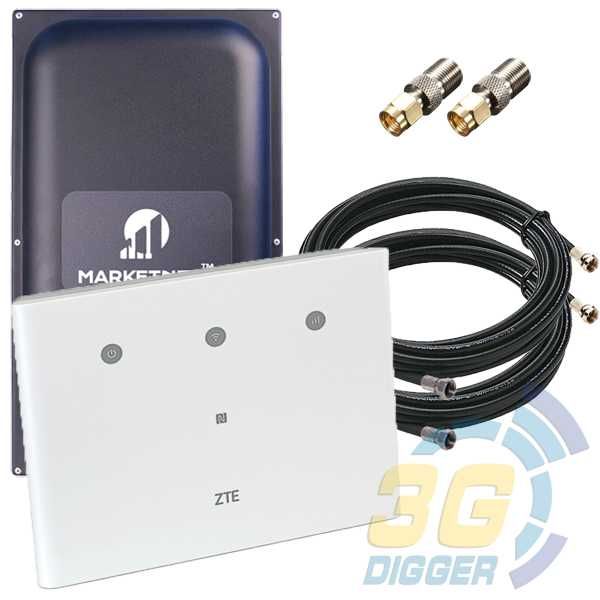 Комплект для інтернету 4G WiFi роутер ZTE MF296R+Антена MiMo 2x2 22dB