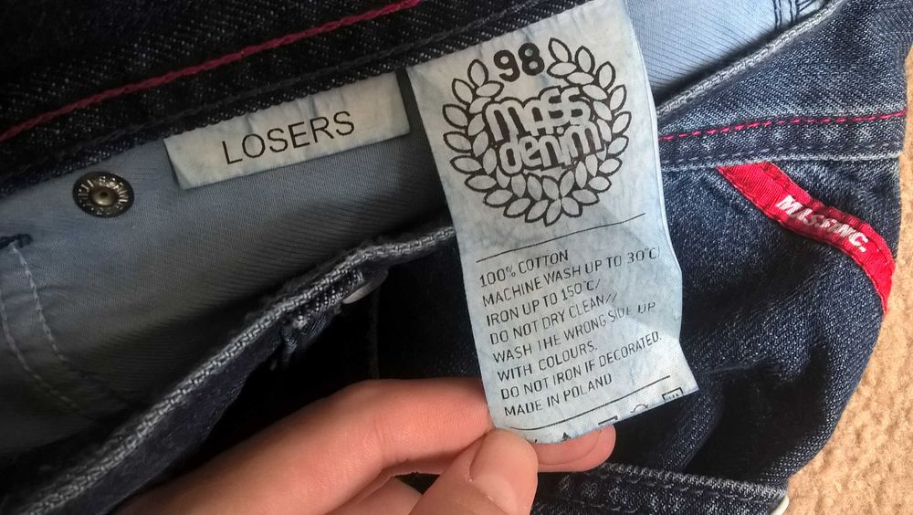 Spodnie męskie Mass Denim Baggy Jak Nowe Wyprodukowane w Polsce