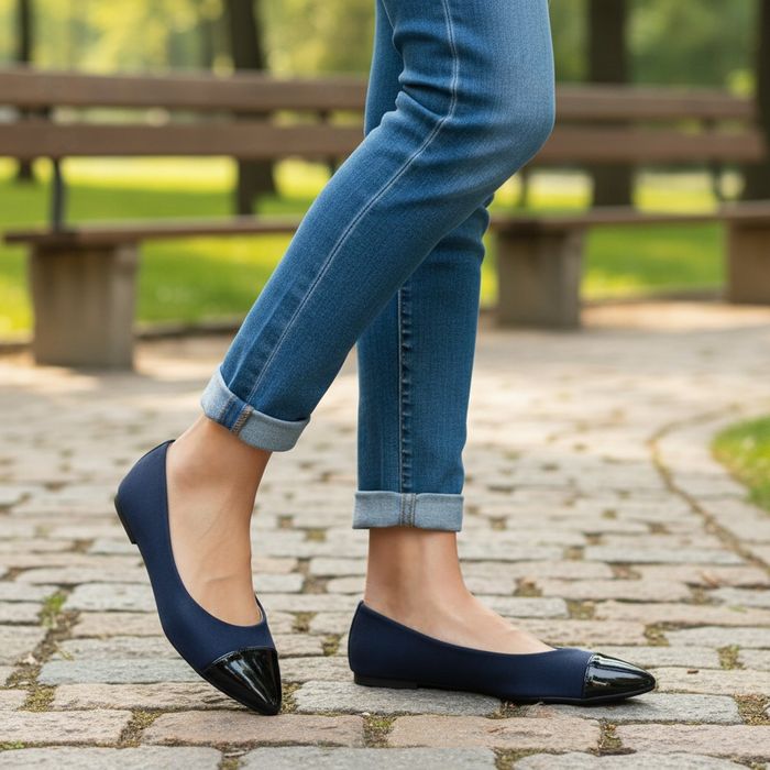 Baleriny damskie lakierowany nosek mokasyny 6400 rozm. 36