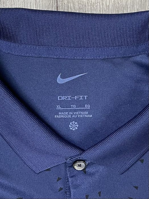 Nike dri-fit поло футболка XL размер спортивная синяя