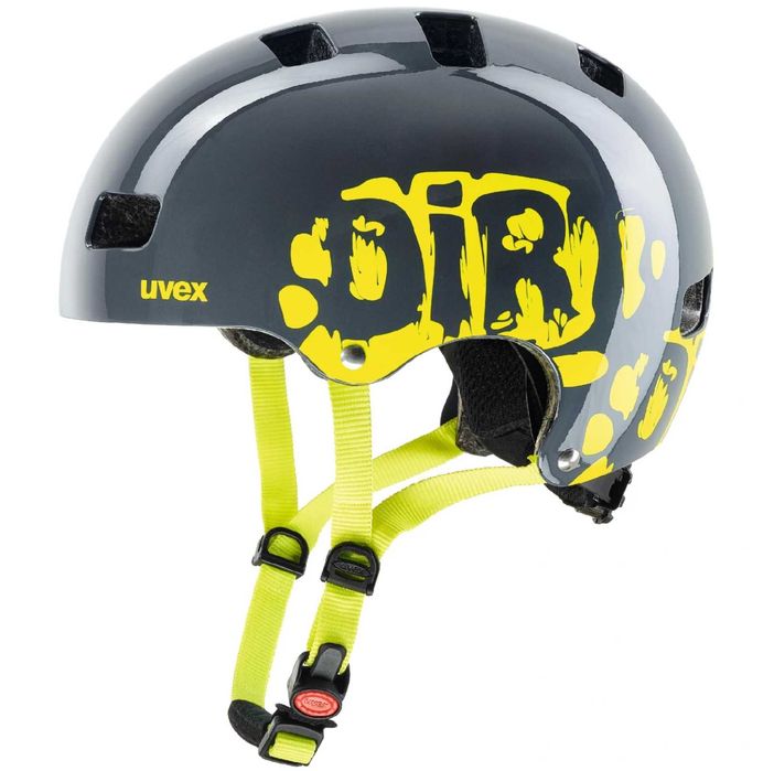Kask Rowerowy  UVEX KID 3 DIRTBIKE GREY/LIME 55-58 cm