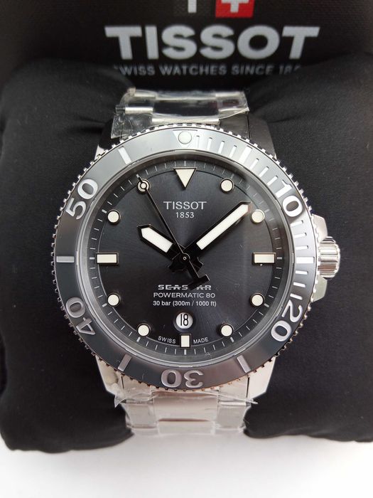 Швейцарские часы Tissot Seastar 1000 Powermatic80 300м, 80 часов хода