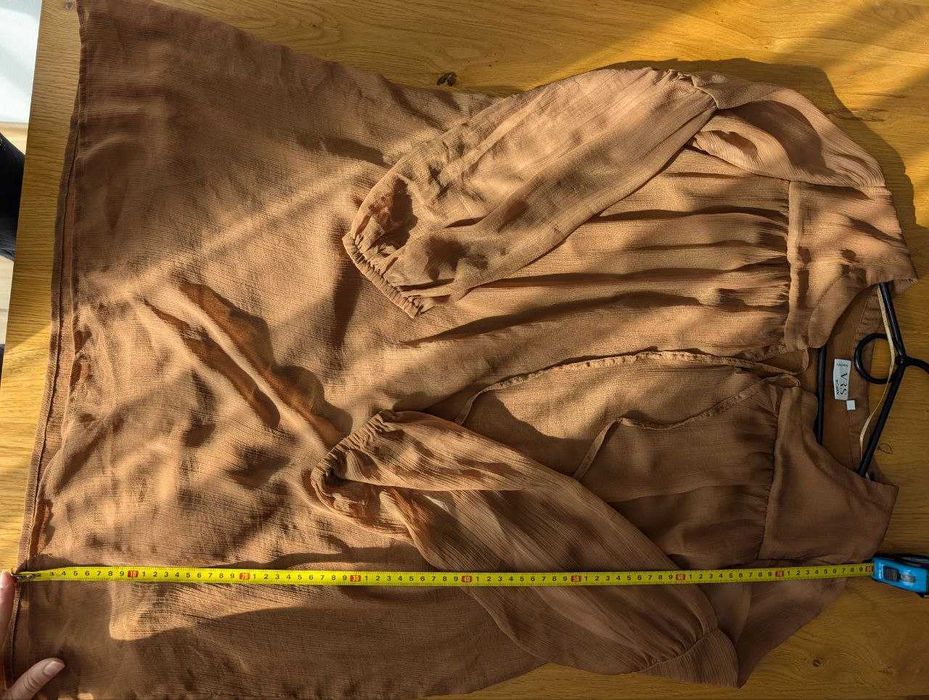 Zwiewna sukienka / tunika VRS Woman – brązowa, rozmiar M