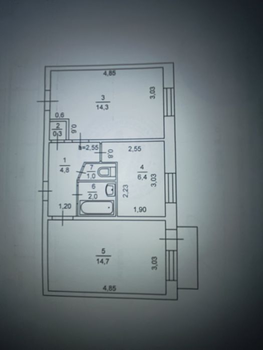2 комн расп. 5/5 центр Соцгород