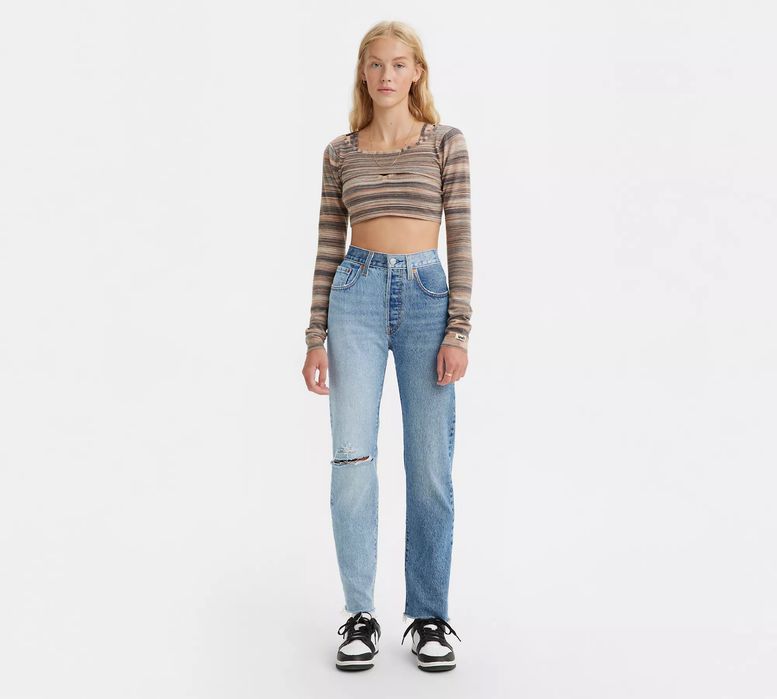 Блакитні levis левайс 501 голубые джинсы m l xl недорого