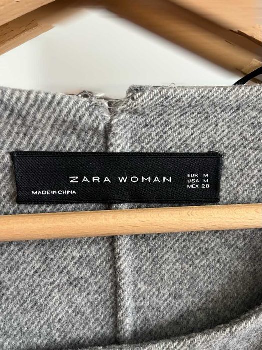 zara płaszcz wełna wełniany coat s m 36 38 basic premium hand made