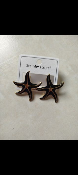 Kolczyki stal nierdzewna rozgwiazdy