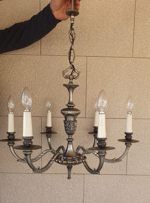 Candeeiro em estanho semi novo