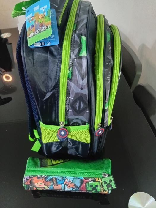 Conjunto Escolar Minecraft (Mochila + Estojo) –  Novo!