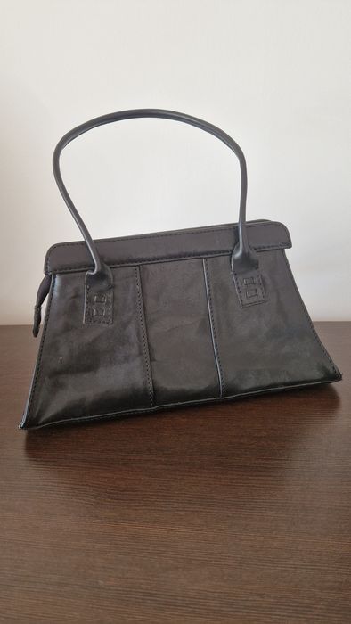 Torebka skórzana czarna