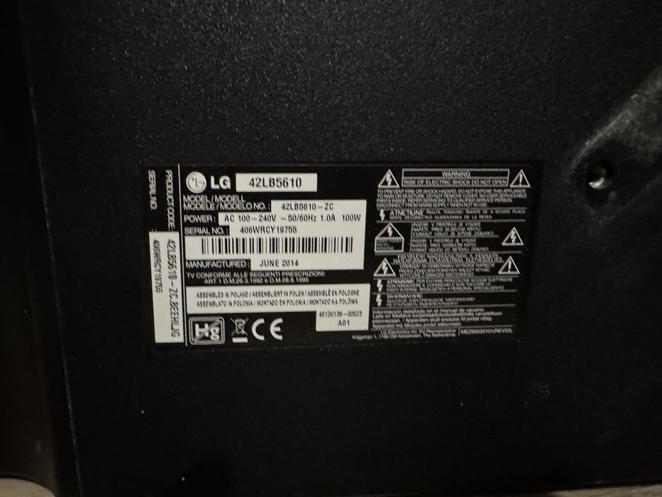 Tv lg 42 lg 42 i philips 42 pfs