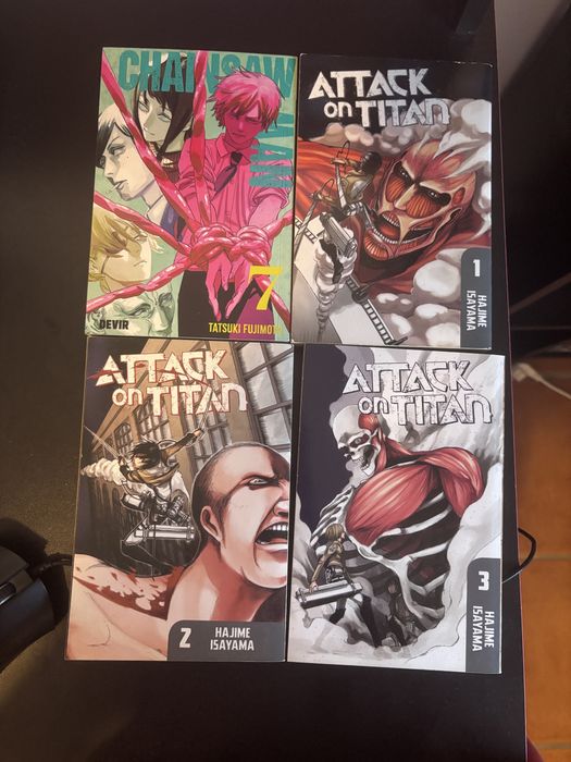 Mangas attack on titan e chainsaw man