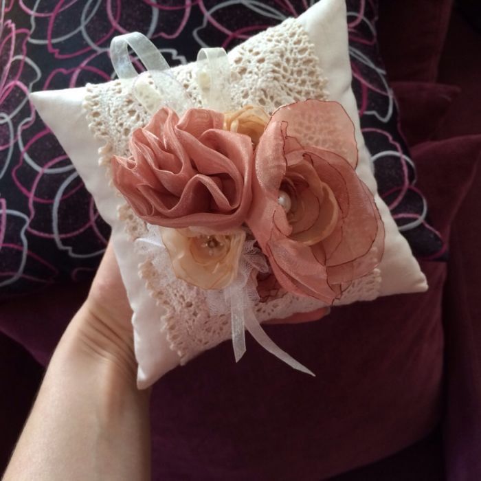 Подушка мини декоративная 17*17 см ручной работы (handmade)