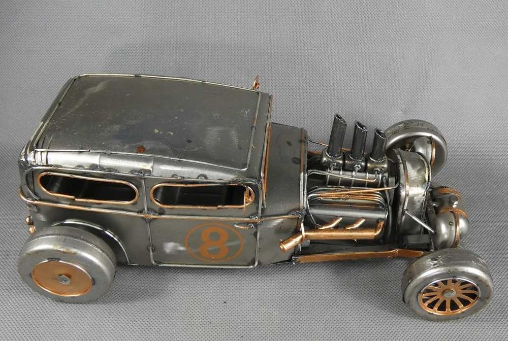Metalowy model pojazd HOT ROD wyścigowy auto 30,5 cm