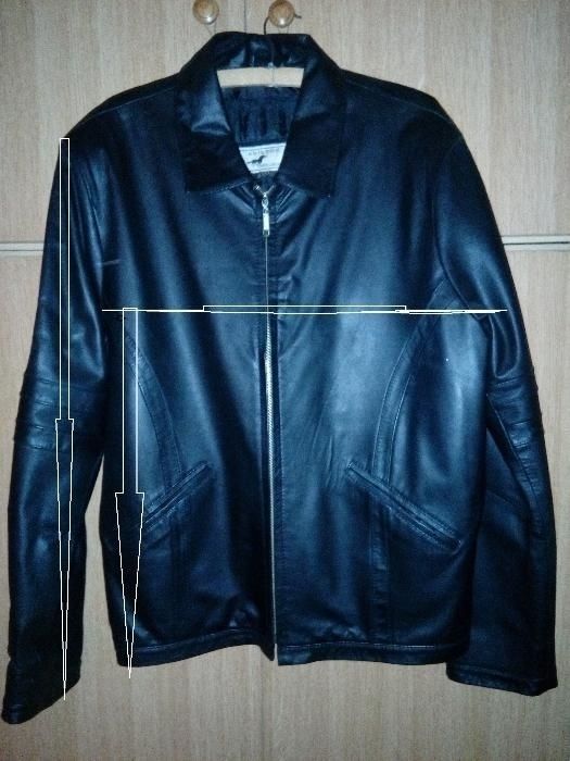 Skórzana czarna kurtka z podpinką rozmiar L