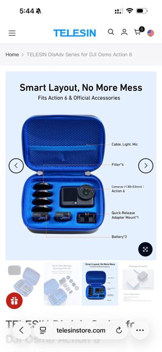 Кейс TELESIN для DJI Osmo Action 6