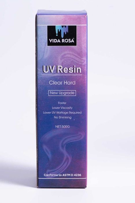 500 g Resina UV transparente tipo duro nova fórmula