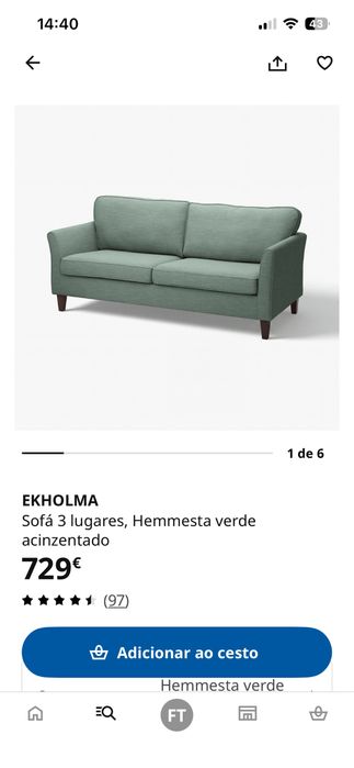 Sofá IKEA EKHOLMA – 2 Lugares