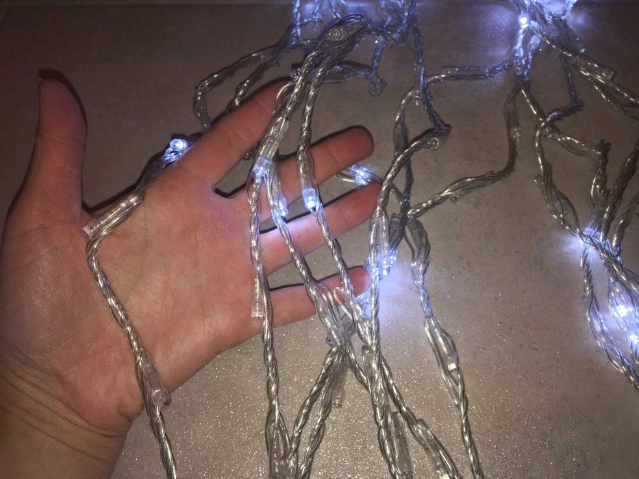 Водоспад світлодіодна новорічна гірлянда штора на вікно 3*2 метри