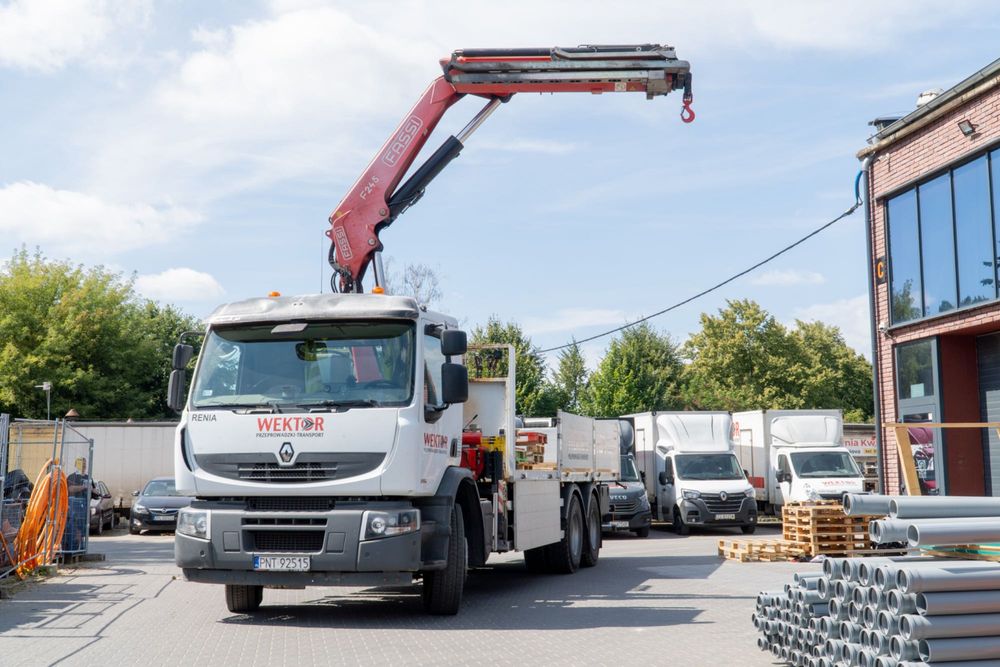 Usługi HDS | Transport mat. budowlanych | Rozładunk dźwigiem | 8,7 t