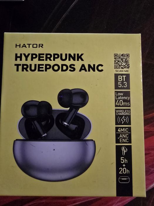 Бездротова гарнітура hator hyperpunk truepods anc