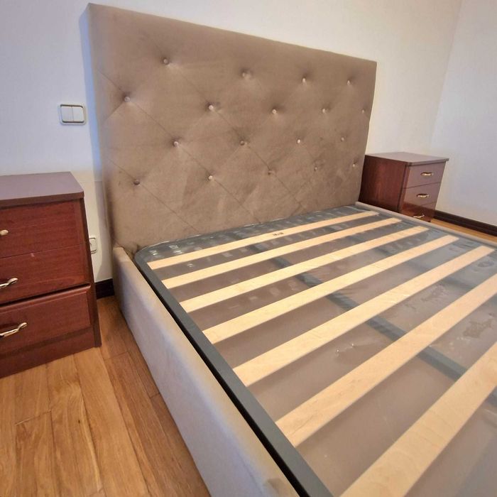 Premium Upholstered Double Beds, 190x140 cm, Including Bed Base, €199!!64564411564929124
